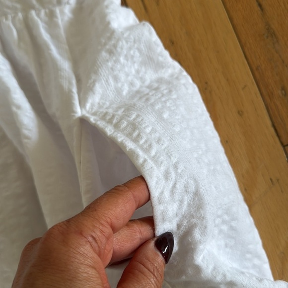 Old Navy | Puff Sleeve Babydoll Mini White Dress | Size L - Picture 5 of 6